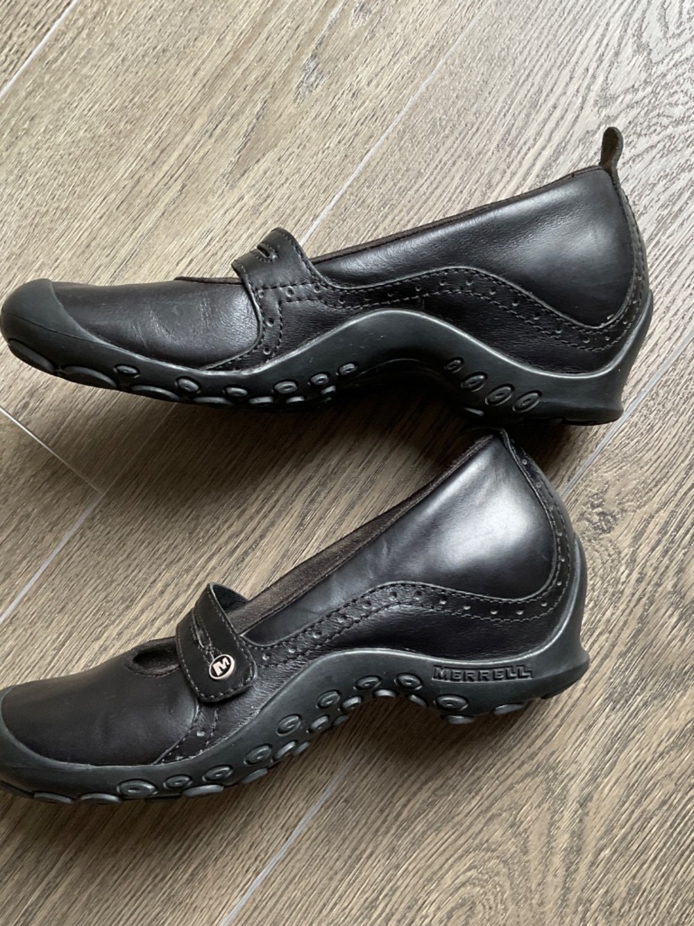 Merrell Leather Mary Jane Wedge - Picture 4 of 5